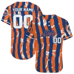 customized new york mets stripe paint blue jersey best selling