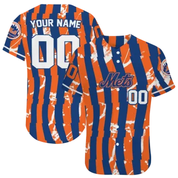customized new york mets stripe paint blue jersey best selling