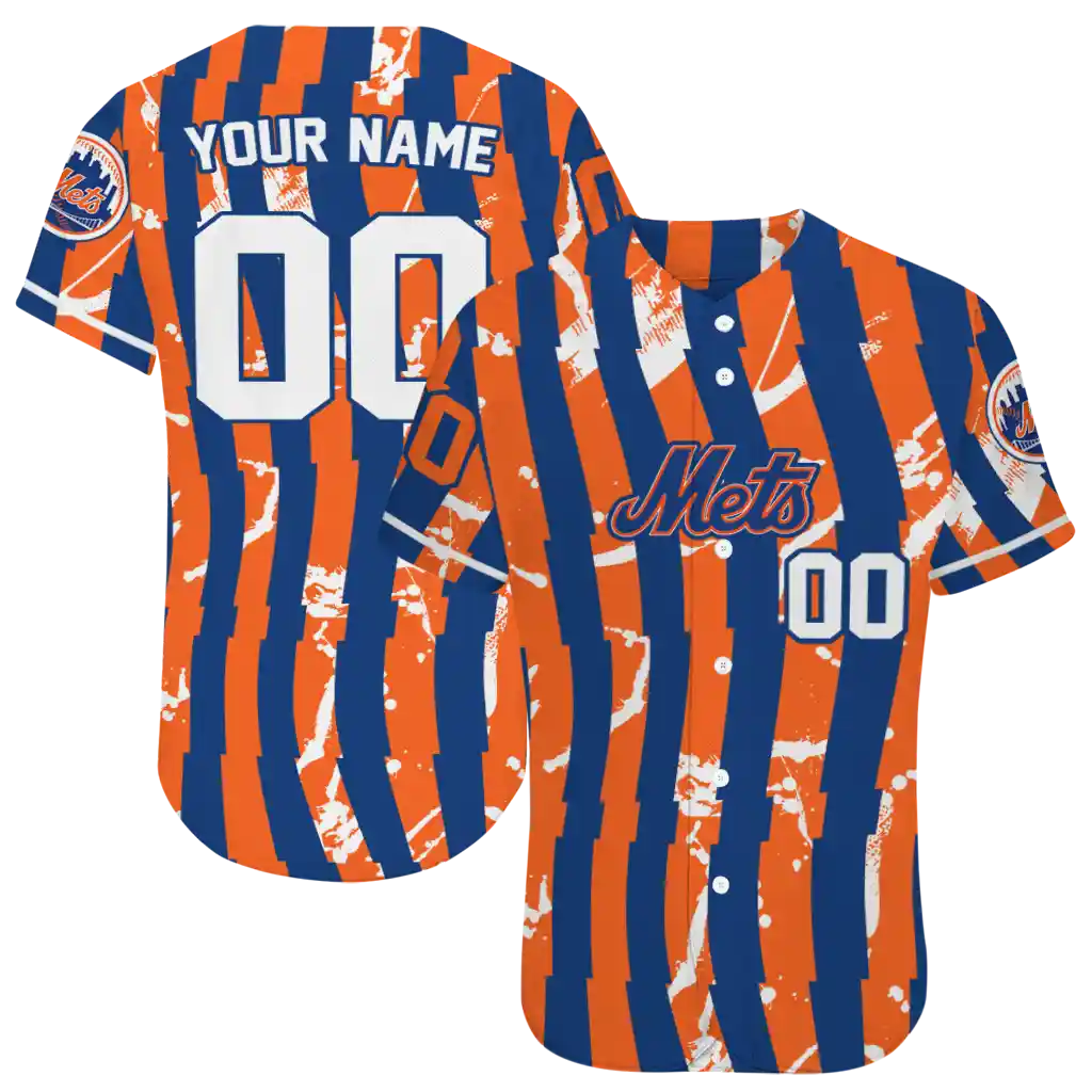 customized new york mets stripe paint blue jersey best selling customized new york mets stripe paint blue jersey best selling