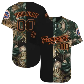 customized new york mets tropical foliage black jersey best selling