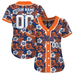 customized new york mets tropical hibiscus orange jersey best selling