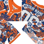 customized new york mets tropical hibiscus orange jersey best selling