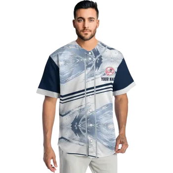 customized new york yankees arrow fade navy white jersey fashion forward