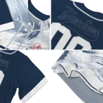 customized new york yankees arrow fade navy white jersey best selling