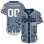 customized new york yankees blazing stripes navy jersey best selling