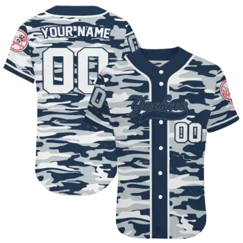 customized new york yankees camo splash navy jersey best selling