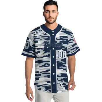 customized new york yankees camo splash navy jersey fashion forward