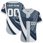 customized new york yankees curved stripes navy white jersey best selling