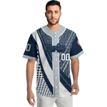 customized new york yankees curved stripes navy white jersey best selling