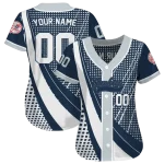 customized new york yankees curved stripes navy white jersey best selling