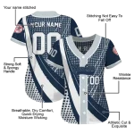 customized new york yankees curved stripes navy white jersey best selling
