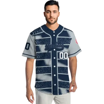 customized new york yankees edgy stripes navy jersey fashion forward