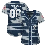 customized new york yankees edgy stripes navy jersey best selling