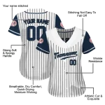 customized new york yankees pinstripe navy white jersey best selling