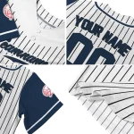 customized new york yankees pinstripe navy white jersey best selling