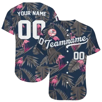 customized new york yankees tropical flamingo navy jersey best selling