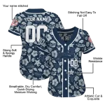 customized new york yankees tropical hibiscus seashells navy jersey best selling