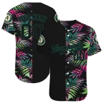 customized oakland athletics palm leaf black jersey best selling
