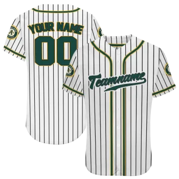 customized oakland athletics pinstripe lines white jersey best selling