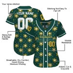 customized oakland athletics snowflake festive green jersey best selling