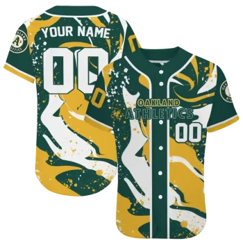 customized oakland athletics splash swirl green jersey best selling