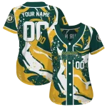 customized oakland athletics splash swirl green jersey best selling