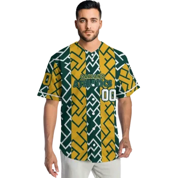 customized oakland athletics squares grid green jersey fashion forward