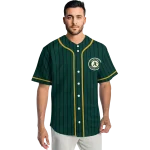customized oakland athletics stripe pattern green jersey best selling
