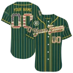customized oakland athletics vertical stripes green jersey best selling