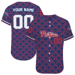 customized philadelphia phillies chevron interlock blue jersey best selling