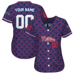 customized philadelphia phillies chevron interlock blue jersey best selling