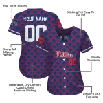 customized philadelphia phillies chevron interlock blue jersey best selling
