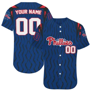 customized philadelphia phillies chevron rhythm blue jersey best selling