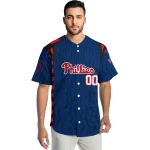 customized philadelphia phillies chevron rhythm blue jersey best selling