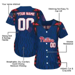 customized philadelphia phillies chevron rhythm blue jersey best selling