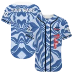 customized philadelphia phillies psychedelic curves blue jersey best selling