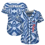 customized philadelphia phillies psychedelic curves blue jersey best selling