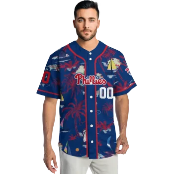 customized philadelphia phillies sailboat island blue jersey fashion forward