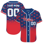 customized philadelphia phillies star burst red jersey best selling