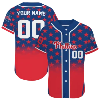 customized philadelphia phillies star burst red jersey best selling