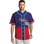 customized philadelphia phillies star burst red jersey best selling