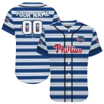 customized philadelphia phillies stripe layers blue white jersey best selling