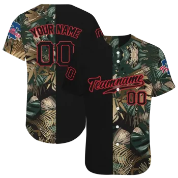 customized philadelphia phillies tropical foliage black jersey best selling