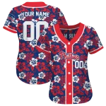 customized philadelphia phillies tropical hibiscus red jersey best selling