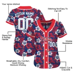 customized philadelphia phillies tropical hibiscus red jersey best selling