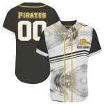 customized pittsburgh pirates arrow fade black white jersey best selling
