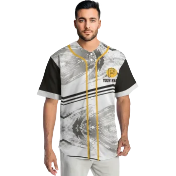 customized pittsburgh pirates arrow fade black white jersey fashion forward