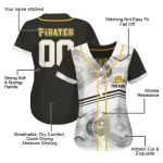 customized pittsburgh pirates arrow fade black white jersey best selling