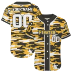 customized pittsburgh pirates camo splash black jersey best selling