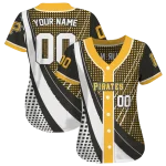 customized pittsburgh pirates curved stripes black white jersey best selling